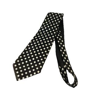 VTG NYC Mid Century Retro Polka Dot Hillo Sillk Tie Dark Green/Black Rockabilly